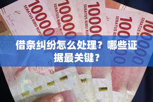 济南借条纠纷怎么处理？哪些证据最关键？