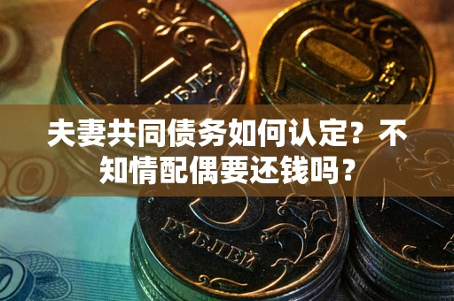 济南夫妻共同债务如何认定？不知情配偶要还钱吗？